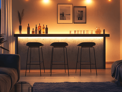 Bar-känsla hemma: Barbord och barstolar
